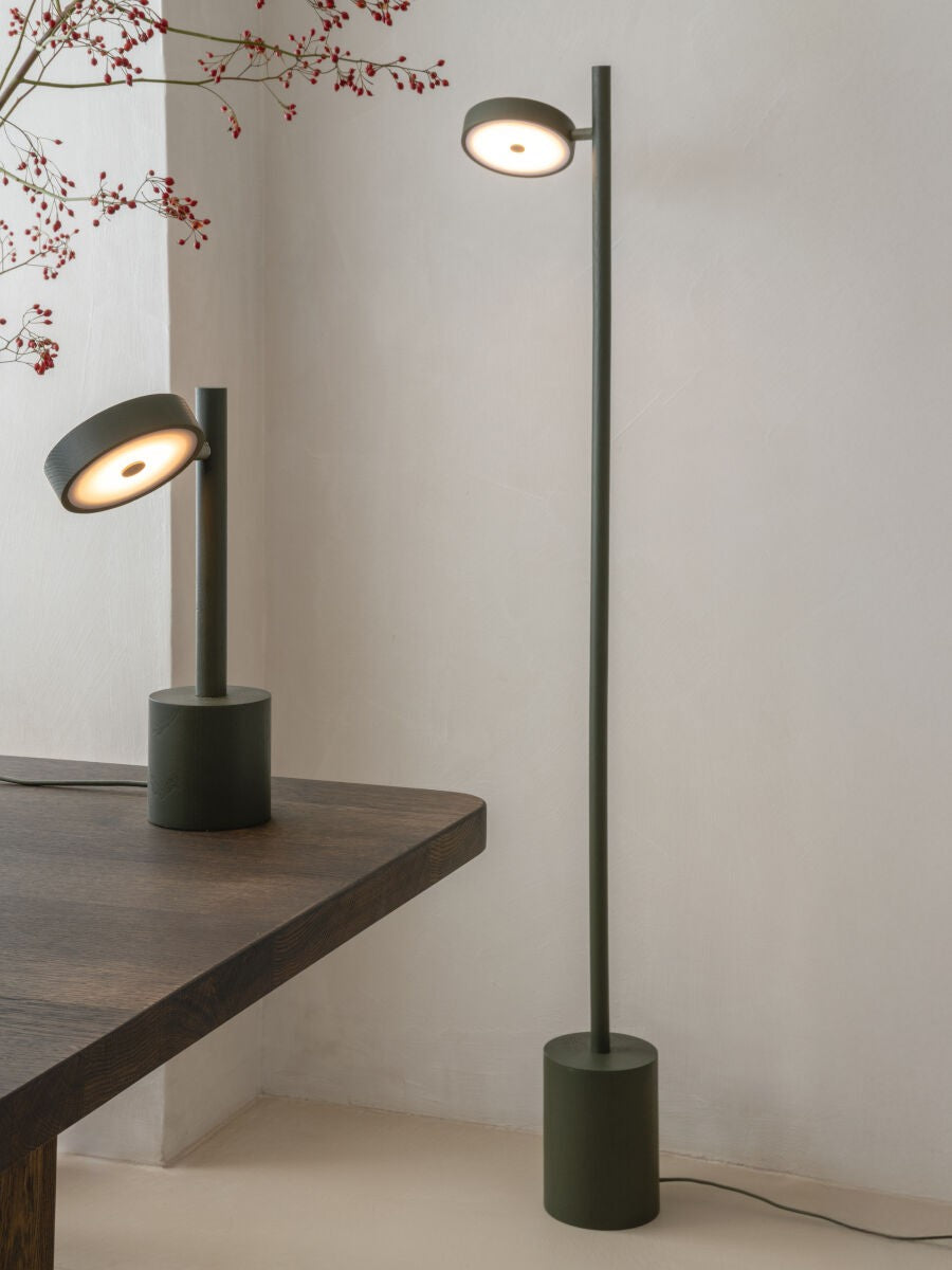 Nadčasová zelená jaseňová podlahová lampa GOOD&MOJO Okinawa – rozmerový nákres