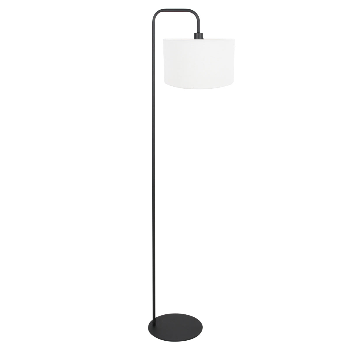 zwarte-vloerlamp-met-grof-wit-linnen-kap-mexlite-forma-main-image