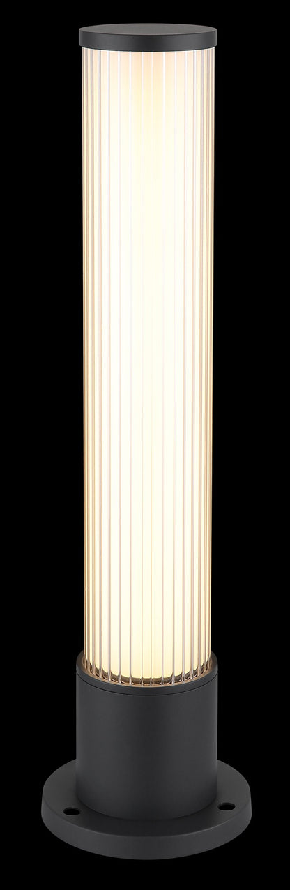 Pequena lâmpada de pé exterior em alumínio anodizado escuro com LED – imagem 4