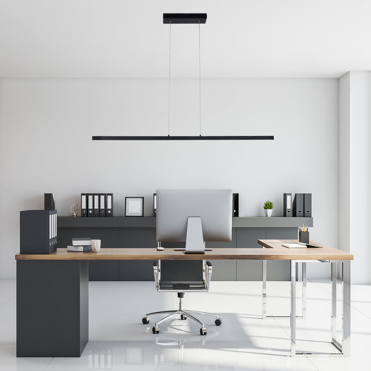 Moderne zwarte metalen hanglamp Mexlite Danske – afbeelding 2