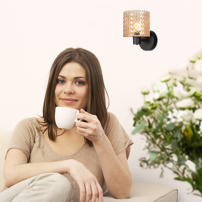 zwarte-wandlamp-met-amberkleurige-glazen-kap-mexlite-ocre-variant-image2