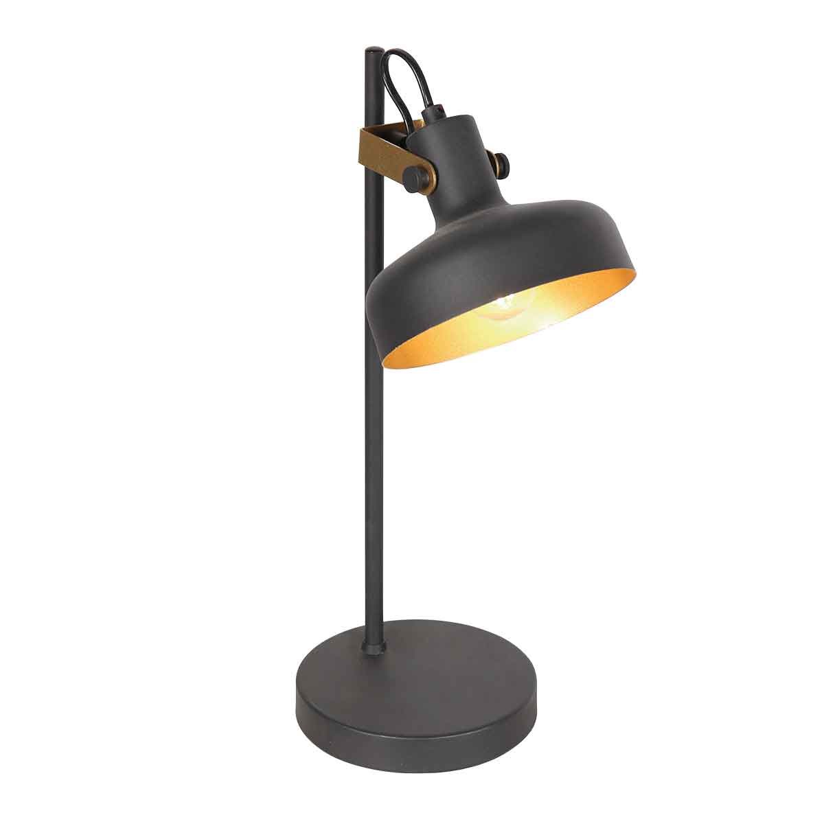 Mexlite Prato Retro Table Lamp with Gold Details