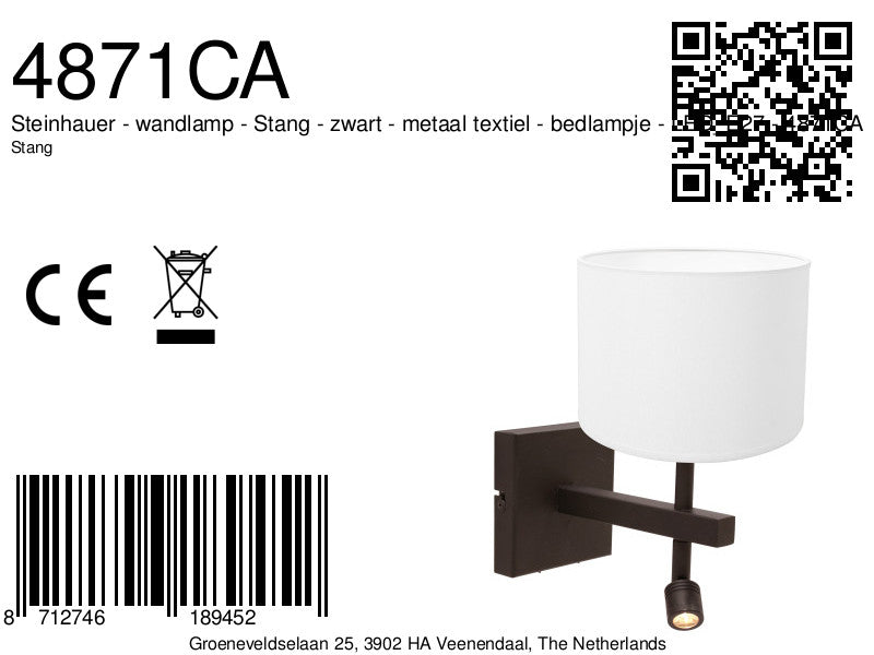 wandlamp-in-cacao-met-gouden-velours-en-apart-leeslampje-steinhauer-stang-variant-image8a