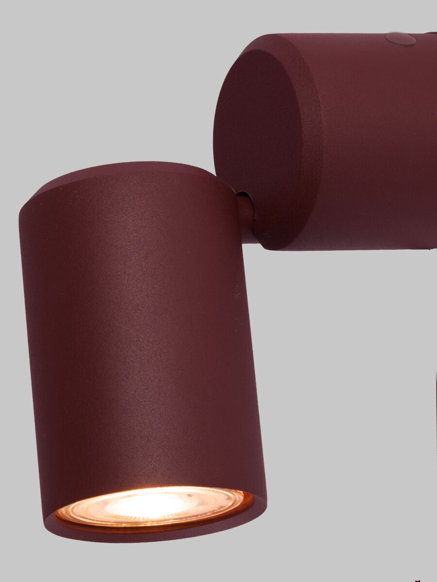 Bordeauxrode aluminium wandlamp met cilinderkap It's About RoMi Milan – afbeelding 3