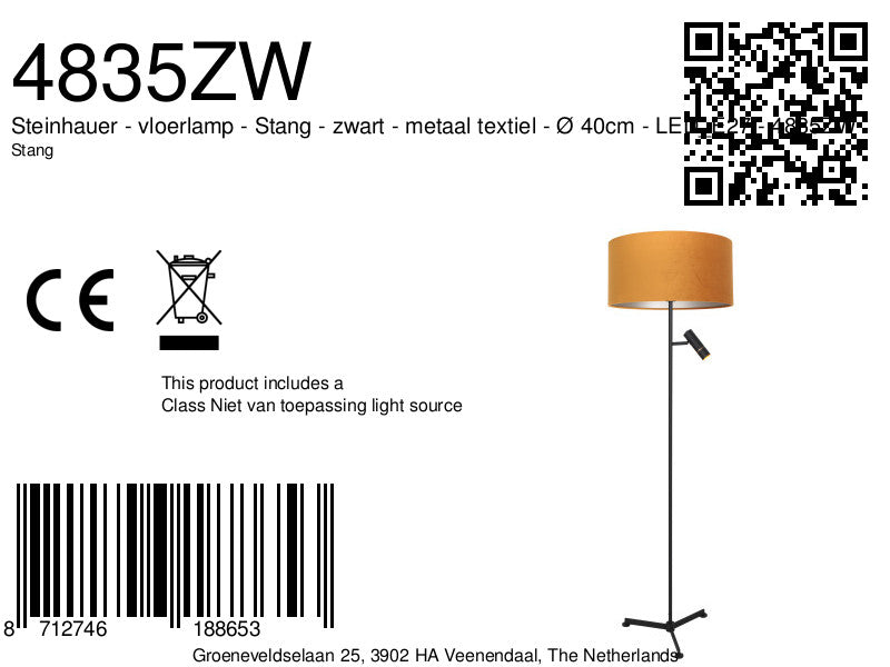 tripod-vloerlamp-zwart-met-gouden-velours-en-leesarm-steinhauer-stang-variant-image8a