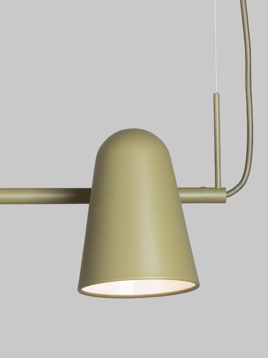 Luz pendente de 3 lâmpadas em metal verde-oliva encantadora It's About RoMi Salamanca – imagem 4