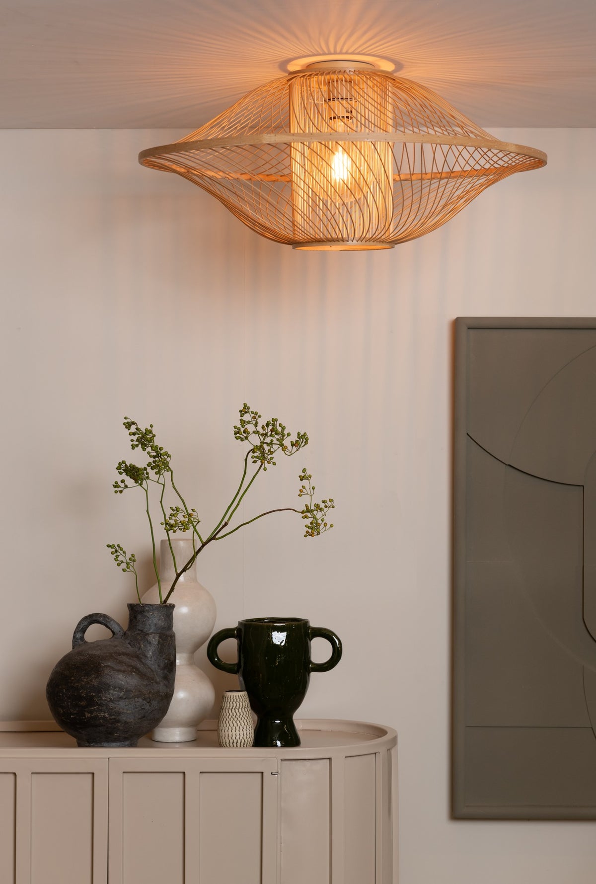 Lampada da soffitto in bambù naturale grande GOOD&MOJO Maui – immagine 3