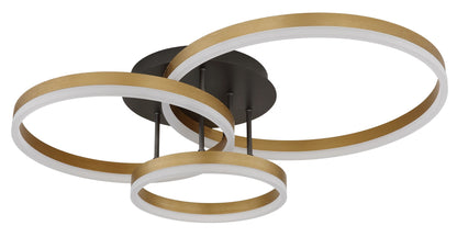 Grande lampada da soffitto LED in alluminio nero – immagine 1
