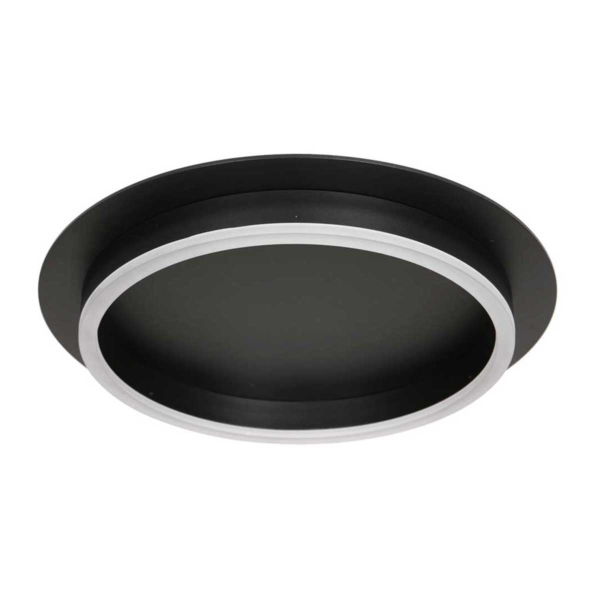 Черна кръгла LED плафониера Steinhauer Ringlux – изображение 1