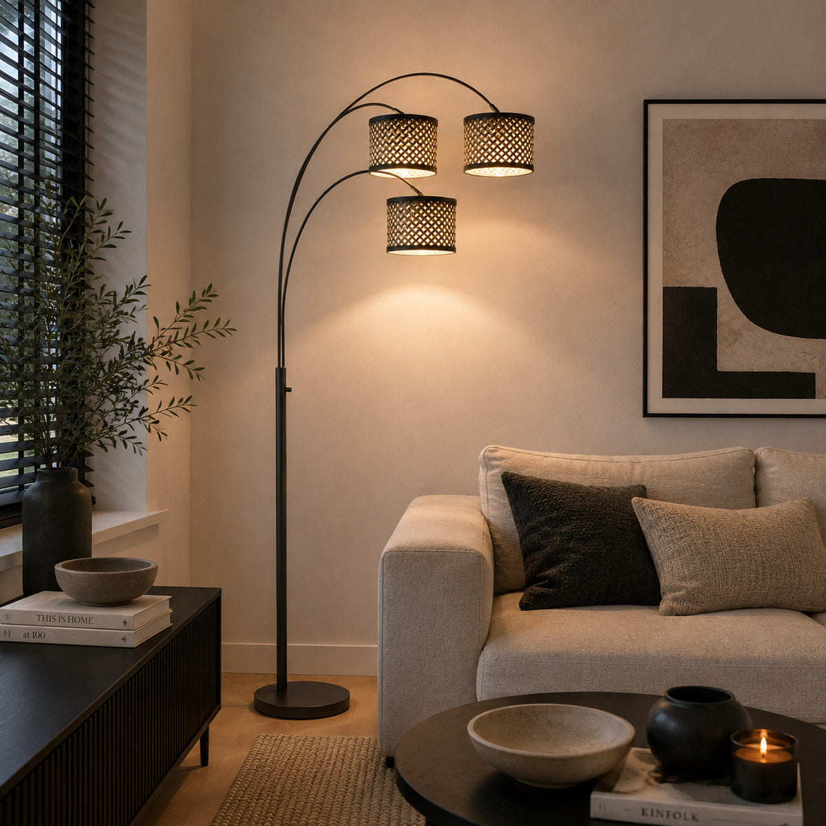 Steinhauer Sparkled Light båglampa svart, 3 ljuspunkter – bild 2