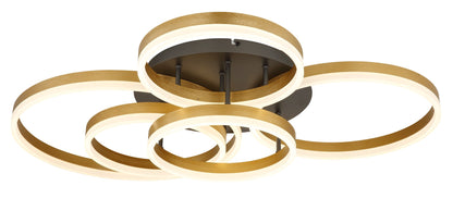 Lampada a soffitto LED in alluminio nero grande e caratteristico – immagine 6
