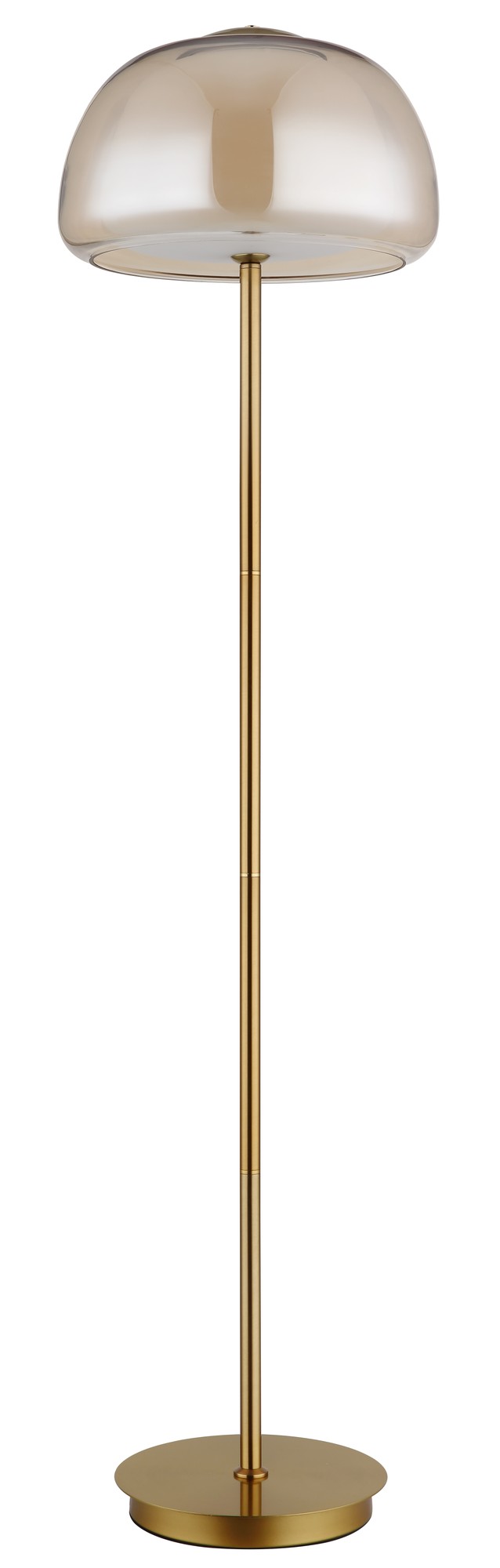 Luminária de chão LED em vidro dourado moderno – imagem 1