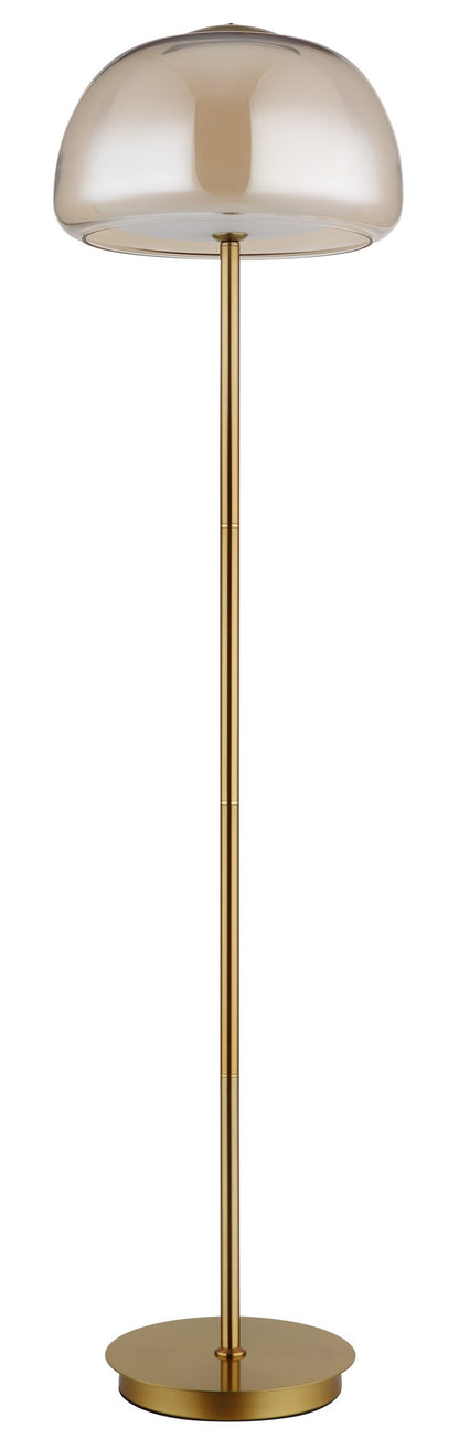Luminária de chão LED em vidro dourado moderno – imagem 1