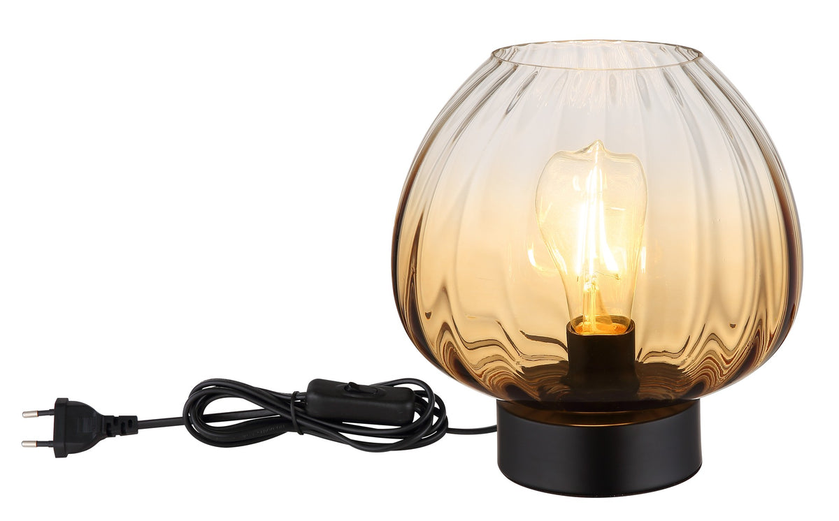 Luminária de mesa de vidro preto de luxo – imagem 2