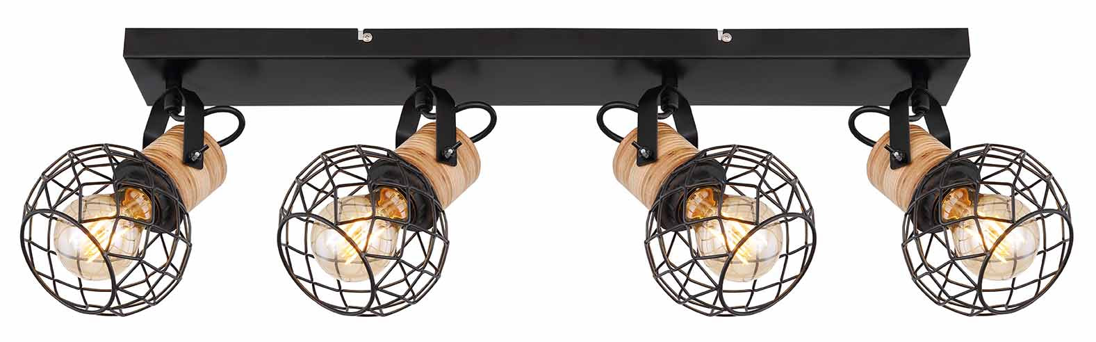 zwart-bruine-4-lichts-spot-rasterkap-globo-lacky-variant-image1