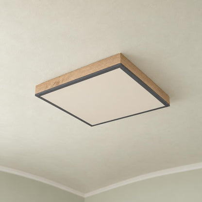 Obolg Doro grijze vierkante LED-plafondlamp – sfeerbeeld