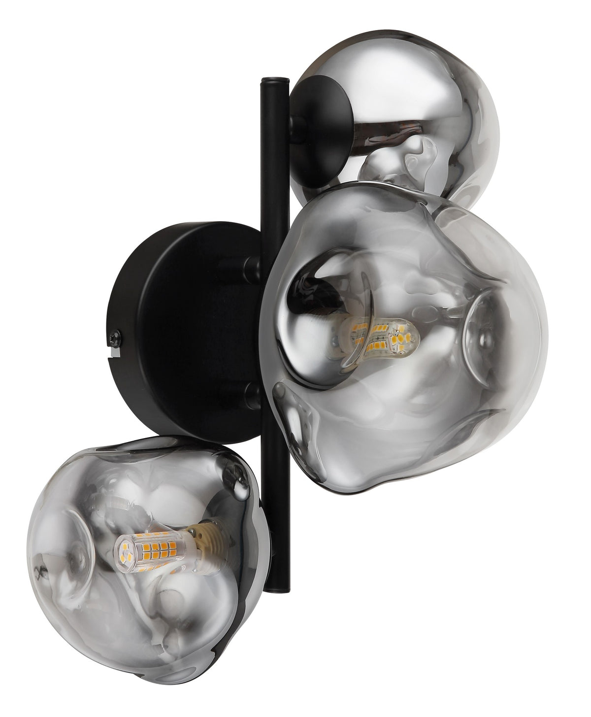Luminária de teto preta sutil com 3 luzes – imagem 1