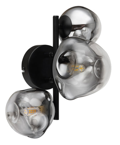 Luminária de teto preta sutil com 3 luzes – imagem 1