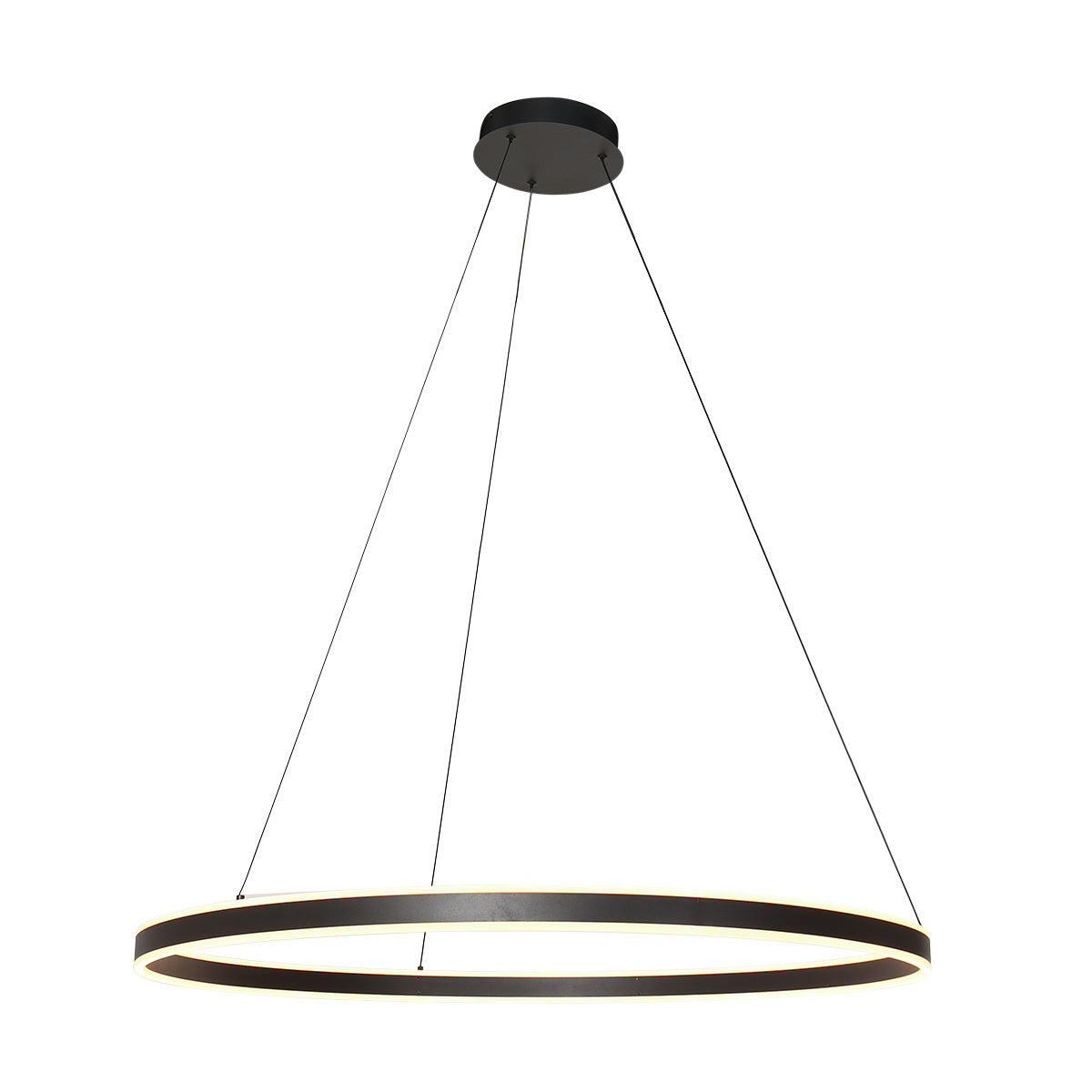 Модерна черна LED висяща лампа Steinhauer Ringlux – изображение 10