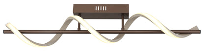 Lampada a soffitto LED in metallo color caffè elegante – immagine 2