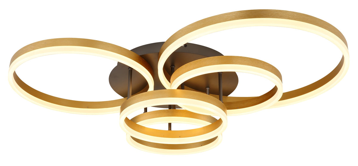Lampada a soffitto LED in alluminio nero grande e caratteristico – immagine 4