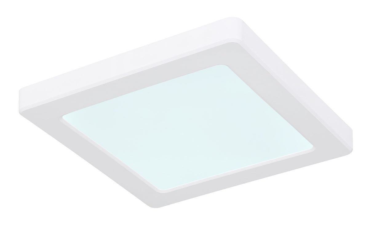 Малка бяла пластмасова LED таванна лампа – изображение 6