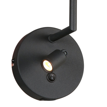 Mexlite Noor zwarte wandlamp met leeslampje – afbeelding 6