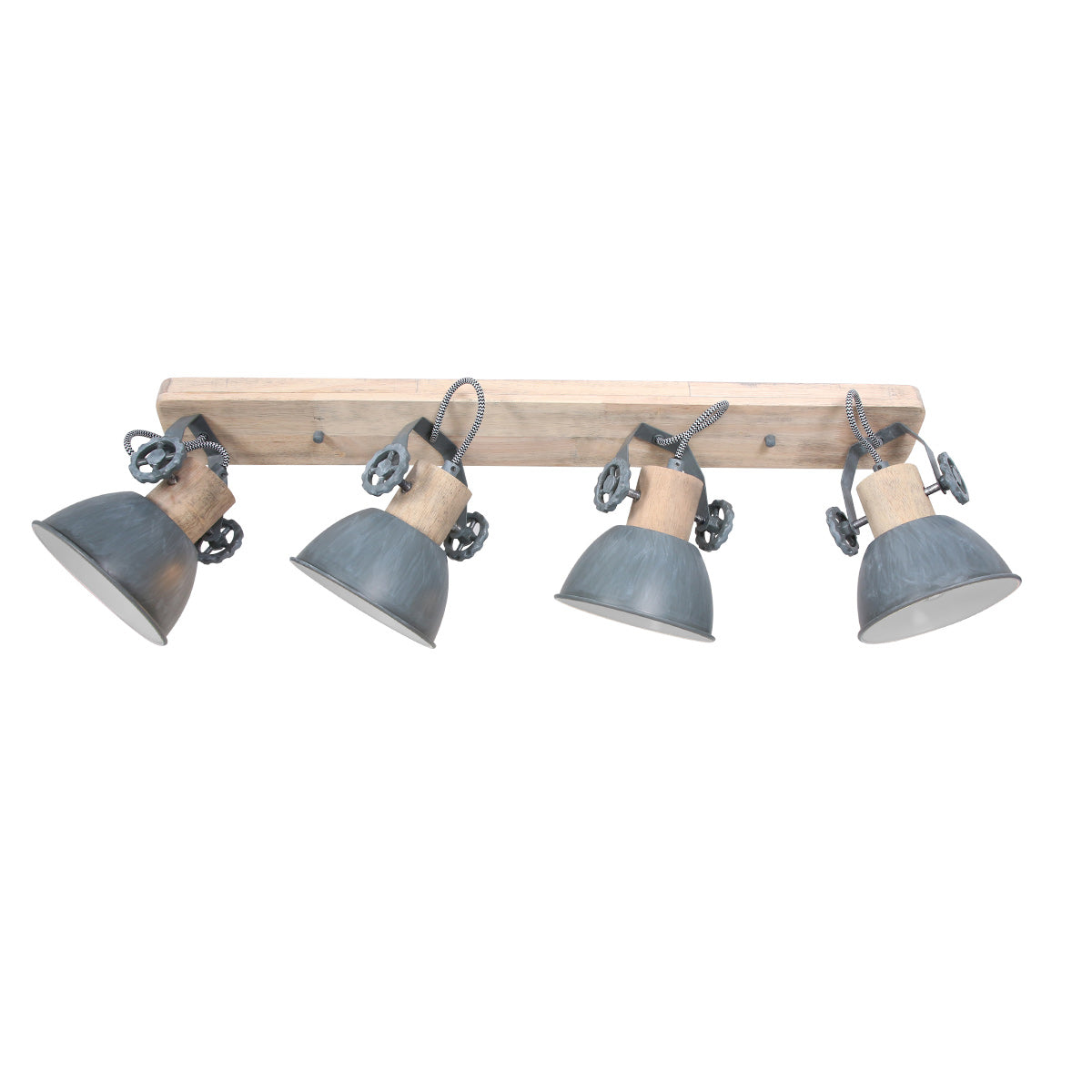 Industrialny spot sufitowy Gearwood Mexlite, 4-punktowy – zdjęcie 10