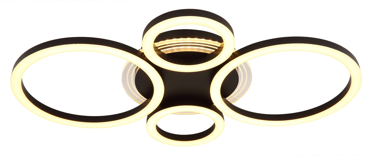Šarmantna crna metalna LED stropna lampa – slika 4