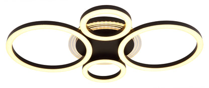 Šarmantna crna metalna LED stropna lampa – slika 4