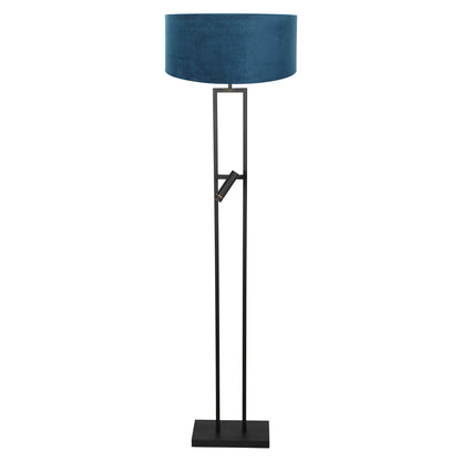 zwarte-vloerlamp-met-blauwe-velours-lampenkap-en-leeslicht-steinhauer-stang-variant-image1