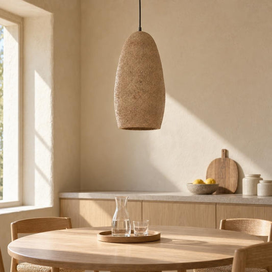 Oranje hanglamp Divala van papier | Light & Living – sfeerbeeld