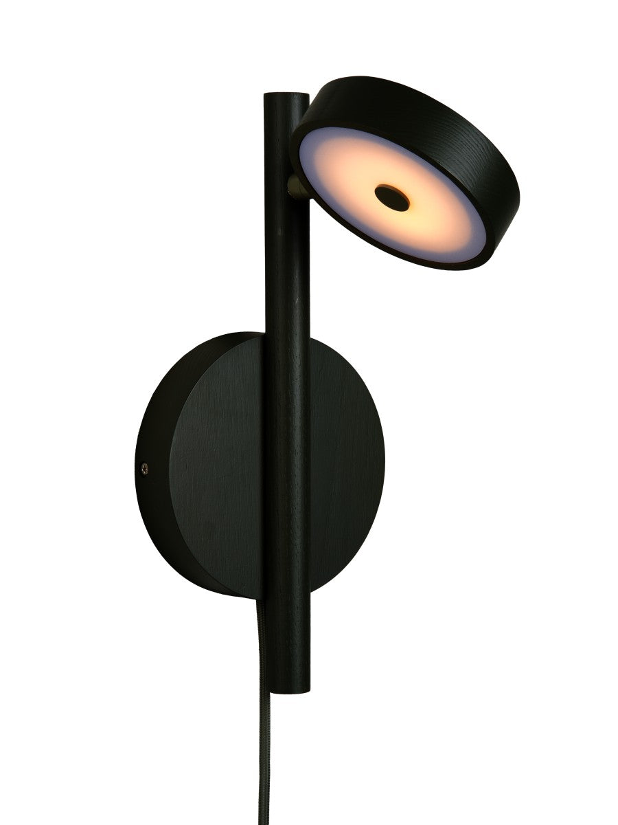 Zwarte houten wandlamp met ronde kap GOOD&MOJO Okinawa – afbeelding 1