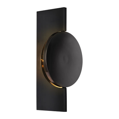 Grande lampada da parete LED in metallo gunmetal