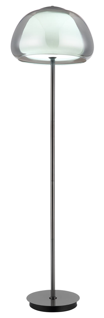 Sottile lampada da terra LED in metallo gunmetal – immagine 5