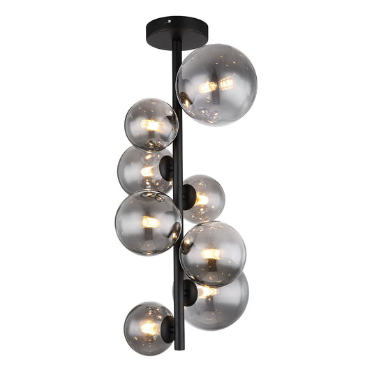 zwarte-plafondlamp-8-rookglasbol-verticaal-globo-riha-main-image