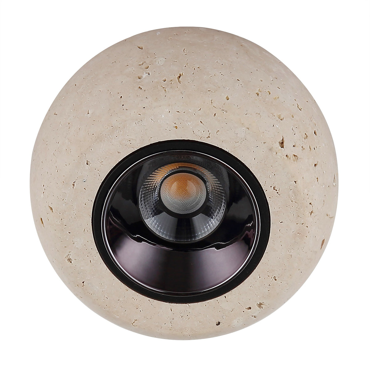 Pieni hiekanvärinen travertiin LED-riippuvalaisin – kuva 2
