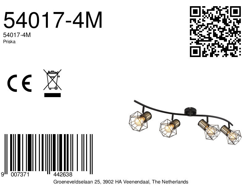 langwerpige-4-diamantkap-spot-zwart-messing-globo-priska-variant-image8a