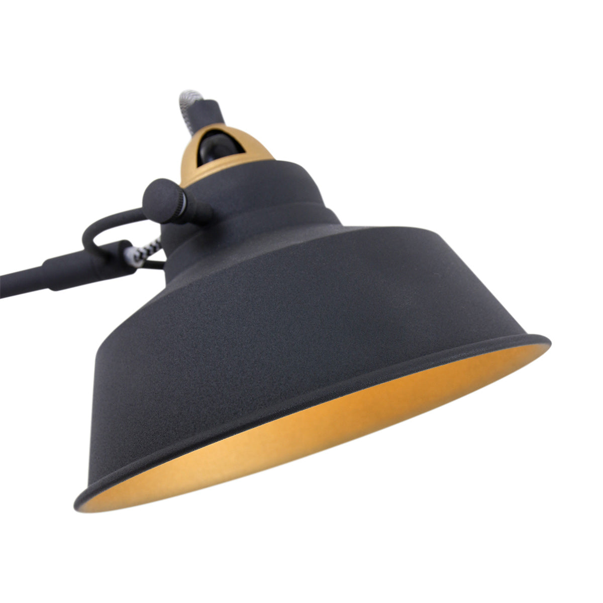 Индустриална настолна лампа Mexlite Nove, черна – изображение 4