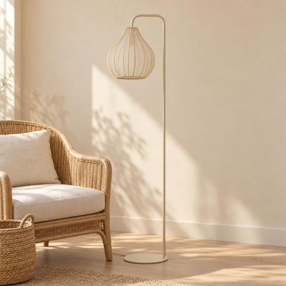 Beige vloerlamp Elati van Light & Living – sfeerbeeld