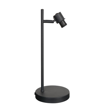 Čierna stolová lampa s okrúhlym bambusovým tienidlom Mexlite Bambus