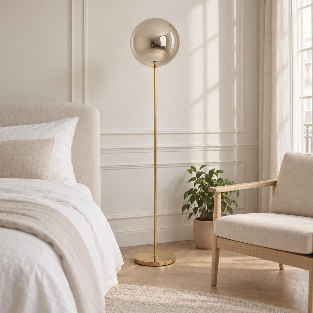 Guldig golvlampa Light & Living Medina – miljöbild