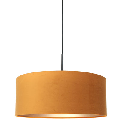hanglamp-met-okergele-velvet-kap-steinhauer-sparkled-light-main-image