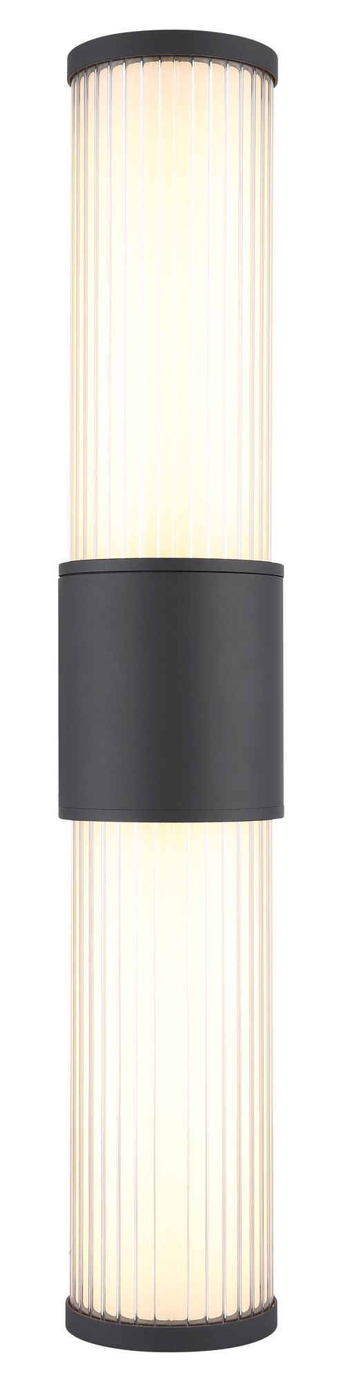 Grande lâmpada de parede exterior LED de alumínio na cor antracite – imagem 2