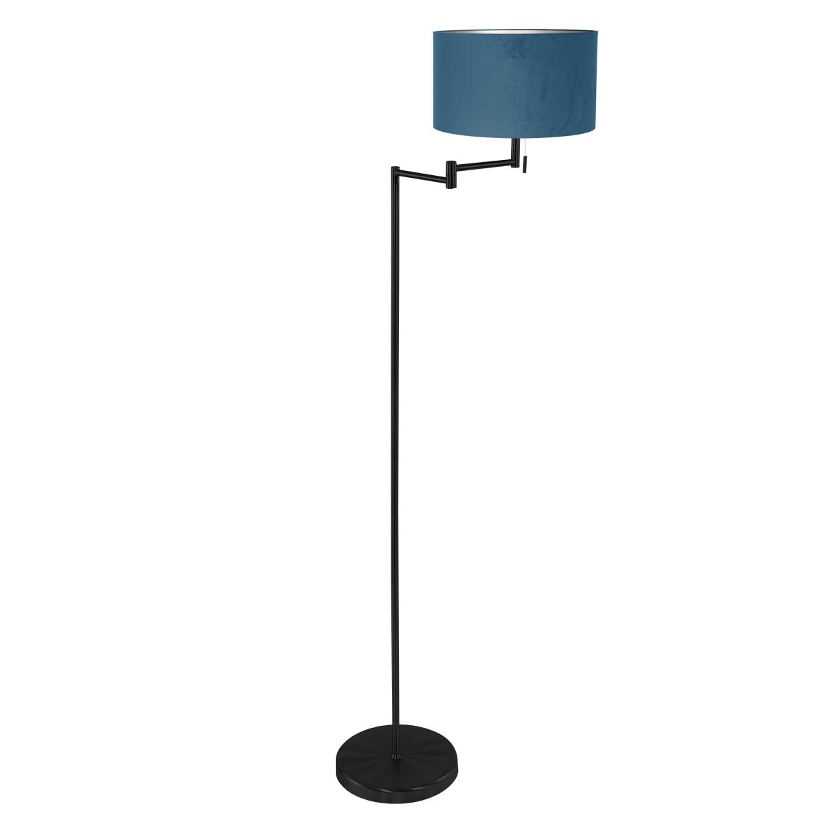 zwarte-moderne-vloerlamp-met-blauw-lampenkap-mexlite-bella-main-image