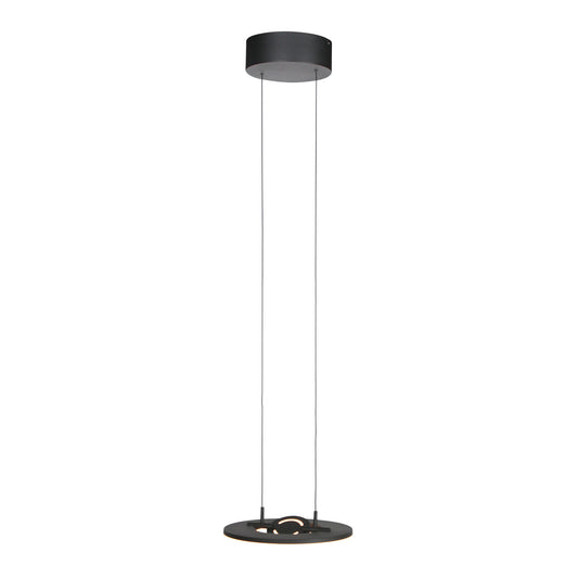 Czarna okrągła lampa wisząca LED Soleil Steinhauer