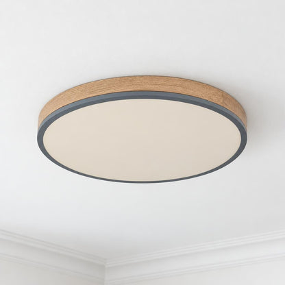 Obolg Doro -harmaa LED-kattovalaisin, Ø 60 cm – tunnelmakuva