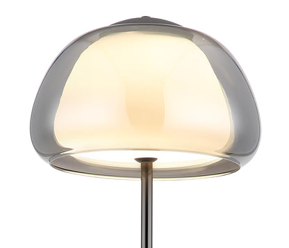 Sottile lampada da terra LED in metallo gunmetal – immagine 3