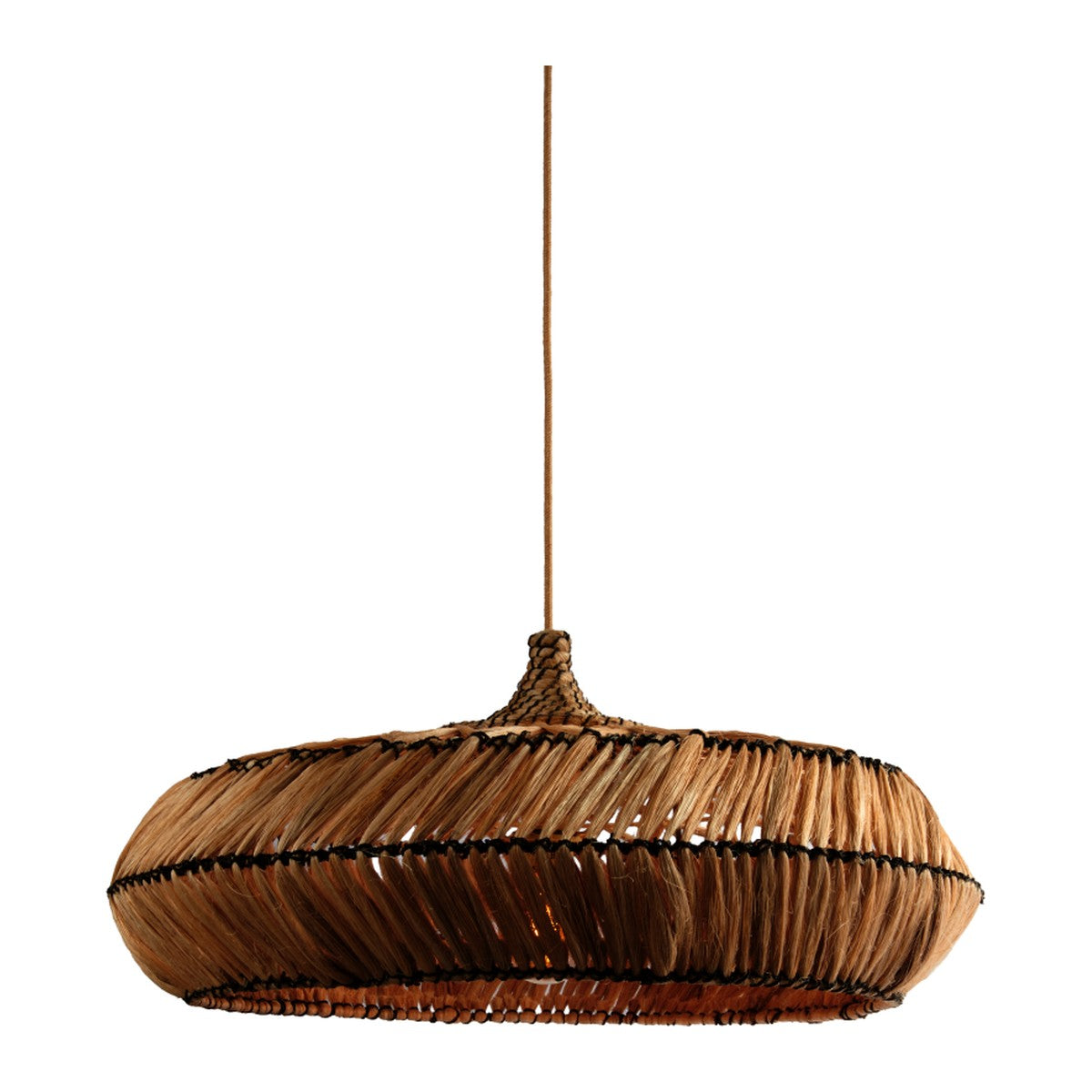 Lustre de abacá em cor natural estiloso GOOD&MOJO Rinjani
