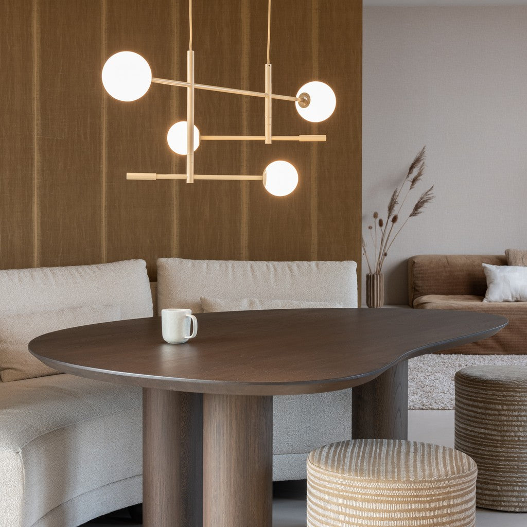 Lustre de 4 luzes em vidro bege refinado It's About RoMi Copenhagen – fotografia de ambiente